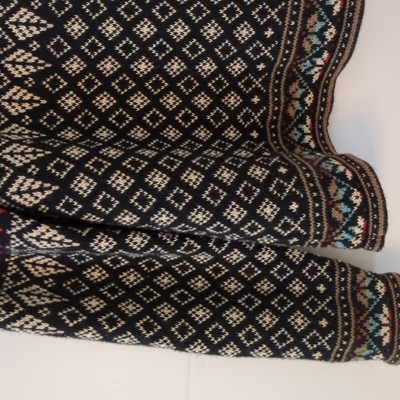 Nomadic Traders ramie cotton mix Fair Isle Grandpa front zipper pullover - Picture 8 of 10